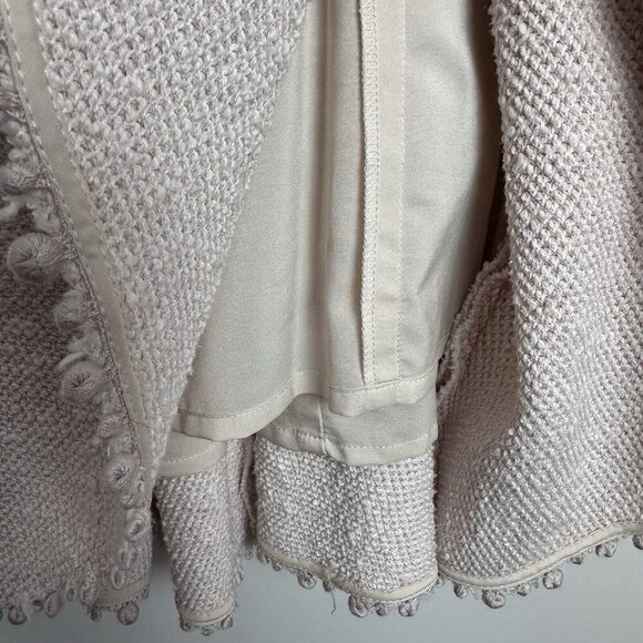 REBECCA TAYLOR Stretch Boucle Dress, Women's Size 6 Ivory Cream - Picture 9 of 16